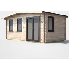 Wood Medium Cabin Power Sheds Apex Chalet (Building Area 14.32 m²)