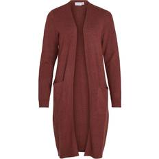 Vila Ril Long Knitted Cardigan - Fired Brick