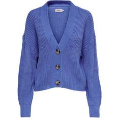 Acrilico Top Only Carol Texture Knitted Cardigan - Blue/Ultramarine