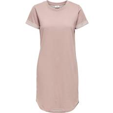 Only Short T-shirt Dress - Rose/Adobe Rose