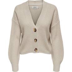 Donna Cardigan Only Carol Texture Knitted Cardigan - Grey/Pumice Stone