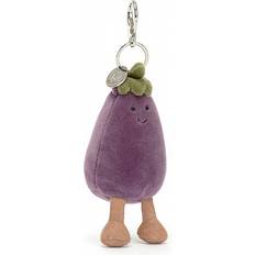 Metal Soft Toys Jellycat Vivacious Aubergine Bag Charm 12cm