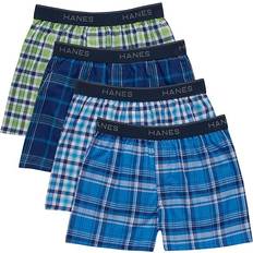 Boxer Shorts Hanes Boy's Ultimate Woven Boxer Brief 4-pack - Plaids