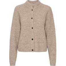 Dame - XS Overdeler Gestuz Alpha Cardigan - Warm Sand Melange