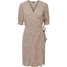 Pieces Tala Wrap Dress - Silver Mink