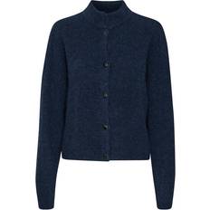 Recycled Fabric Cardigans Gestuz Alpha Cardigan - Dark Indigo Melange