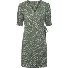 Pieces Tala Wrap Dress - Laurel Wreath