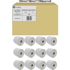 G&G Label Roll 102 x 38 mm Paper White