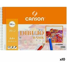 Canson A4 Skitse- & Tegneblok Canson Tegneblok Basik A4 20 Ark 10 enheder