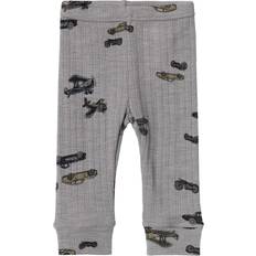 Biler Bukser Name It Baby Marino Wool Long Pants - Silver Filigree