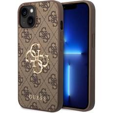 Guess iPhone 15 Cover 4G Logo Brun