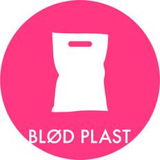 Diverse Piktogram til affaldssortering, blød plast, rund