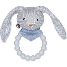 Kaniner Rangler Smallstuff Rangle, silikone Knitted Bunny Light Blue