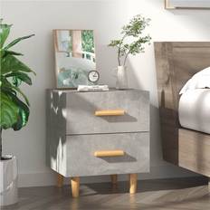 Furu Nattbord vidaXL concrete grey, 1 1/2x Bedside Table