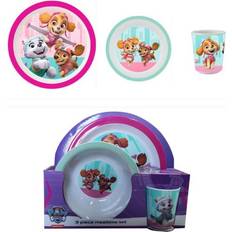 Rojo Vajilla para bebé SET VAJILLA INFANTIL PAW PATROL ROSA 3 PIEZAS