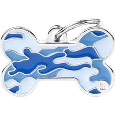 MyFamily Style Camouflage Big Blue Bone ID Tag Fjernlager, 2-3 dages levering