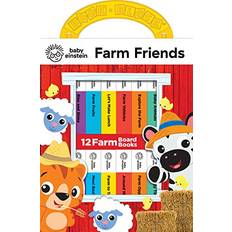 Baby Einstein Farm Friends 12 Board Books My First Library Bog, Hardback, Engelsk