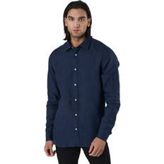 Jack & Jones Paidat Jack & Jones Bluplain Linen Shirt Blå