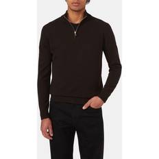 Oscar Jacobson Bekleidung Oscar Jacobson Patton Wool/Cashmere Half Zip Brown Braun Half-zip Grösse: