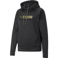 Puma Pulls Puma Fit Tech Knit Po Hoodie - Black-Metallic Gold Female