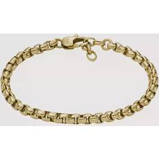 Fossil Armband All Stacked Up Guld JF04561710 Guldfärgad kedjearmband rostfritt stål