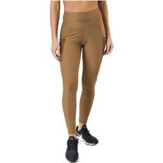 Marrón - Sí Medias Gavelo Mesh Pocket Leggings Dark Brown Female Marrón