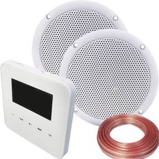 Loops 100W WiFi & Bluetooth Wall Mounted Amplifier & 2x 80W Stereo Ceiling Speaker Kit