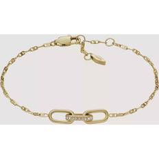 Fossil Armband Heritage Guld JF04525710 D-länk guldfärgad kedjearmband rostfritt stål