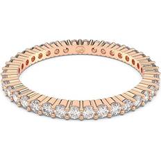 Swarovski Vittore Ring Rundschliff - Weiß/Roségoldfarbenes Finish