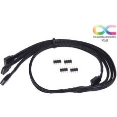 Kabler AlphaCool RGB Delerkabel Sort 18539 1.5m