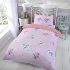 Rapport Ellie Elephants Double Duvet Cover Pink, Multicolour