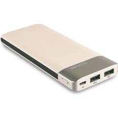 Powerbank 8000 mah RealPower PB-8000 Powerbank 8000 mAh LiPo Champagnefarvet