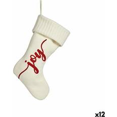 White Stockings Joy Christmas White Cloth 28 x 4 x 46 cm Stocking