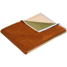 Hübsch Block Badezimmerhandtuch Braun, Grün (140x70cm)