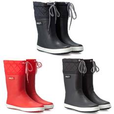 Blanc Bottes en caoutchouc Aigle Giboulee 2 Botte de Pluie - Black White