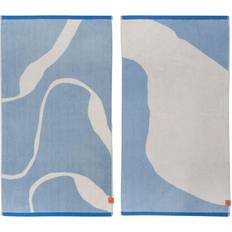 Mette Ditmer Nova Arte Badezimmerhandtuch Blau, Weiß (90x50cm)