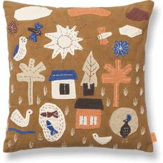 40.0 cm Pudebetræk ferm LIVING Village Pudebetræk Brun (40x40cm)