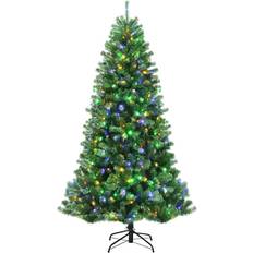 Costway 8ft Pre-lit Hinged Modes Christmas Tree