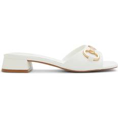 Aldo White Slippers & Sandals Aldo Faiza Square Toe Slide Sandal