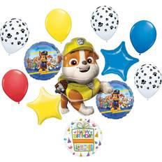 Paw patrol birthday decorations Paw Patrol Rubble Birthday Party Supplies Balloon Bouquet Decorations