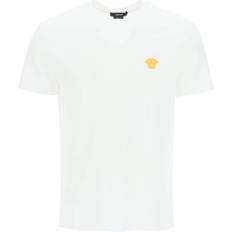 Versace Guld Medusa Broderet T-shirt - Hvid