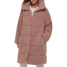 Levi's Women Vests Levi's Quilted Fleece Long Teddy Coat