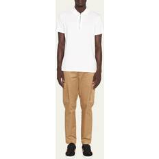 Moncler Uni Polos Moncler White Half-Zip Polo