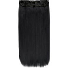 Lullabellz Thick 24" 1 Piece Straight Clip In Hair Extensions Jet Black