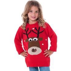 Child Reindeer Ugly Christmas Sweater Yellow/Red