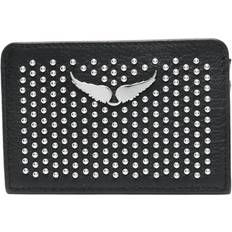 Zadig & Voltaire Plånböcker & Nyckelhållare Zadig & Voltaire logo-plaque studded card holder - women Calf Leather One Black