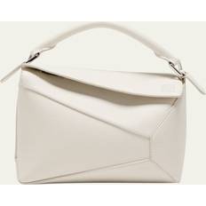 Loewe Puzzle Small Leather Shoulder Bag - White
