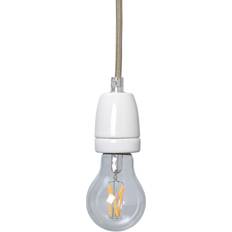 Suspensions ferm LIVING Câble Avec Dark Cashmere Douille E27 - Beige Suspension