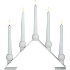 Stål Adventsljusstakar Watt & Veke Luna White Adventsljusstake 33cm