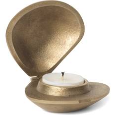 Bougeoirs Ferm Living Clam Porte-bougie À Chauffe-plat - Gold Bougeoir